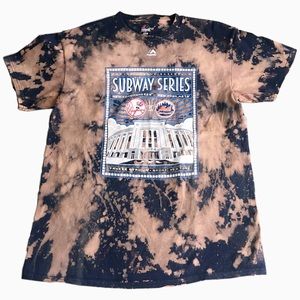 Navy Blue Acid Wash World Series Tee 💙